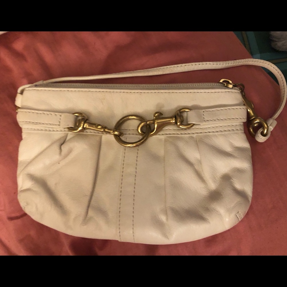 ❤️AUTHENTIC❤️COACH W WhiteBag/Purse Free wristlet - Picture 8 of 8